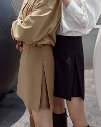 Casual High-Waisted Suit A-Line Skirt
