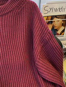 Round-Neck Oversized Knitted Pullover