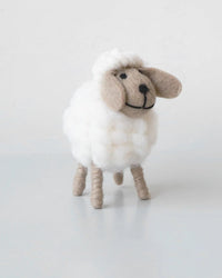 Wool Felt Sheep Figurine Table Ornament