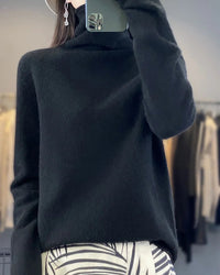 Seamless Merino Wool Turtleneck Sweater