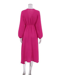 Elegant Long-Sleeved V-Neck Party Beach Dress