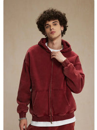 Retro Zipped Loose Hoodie