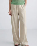 Elastic-Waist Wide-Leg Pants