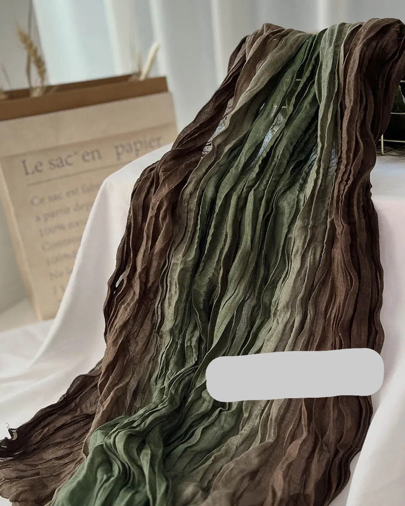 Pleated Long Scarf Shawl