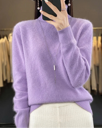 Mink Cashmere Turtleneck Sweater