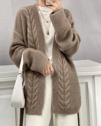 Cashmere Belted Knit Cardigan