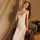 V-neck Backless Maxi Sleep Dress