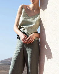 Cotton And Linen V-Neck Camisole