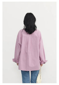 Oversized Long-sleeved Cotton Shirt