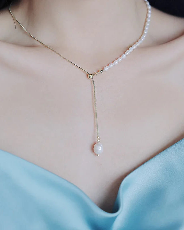 Freshwater Pearl Drop Pendant Necklace