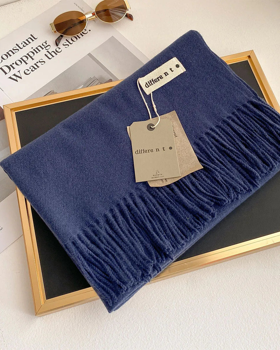 Thick Faux-Cashmere Shawl