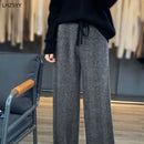 Wide-Leg Wool Pants