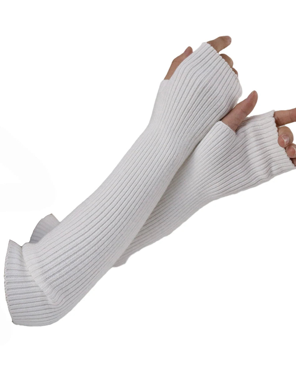 Ribbed Fingerless Arm Warmers