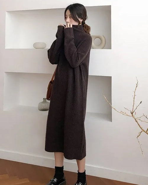 Cashmere Knit Sweater Dress
