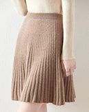 Wool Knitted Fashionable Solid-Color Short Skirt