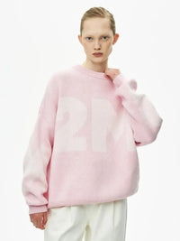 Oversized O-neck Knitted Pullover