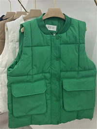 Casual Round-Neck Vest Down Jacket