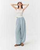 High-Waist Balloon-Leg Tapered Trousers
