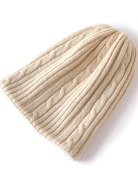 Wool Cashmere Reversible Beanie