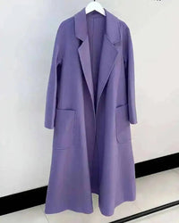 Belted Wool-Blend Wrap Coat