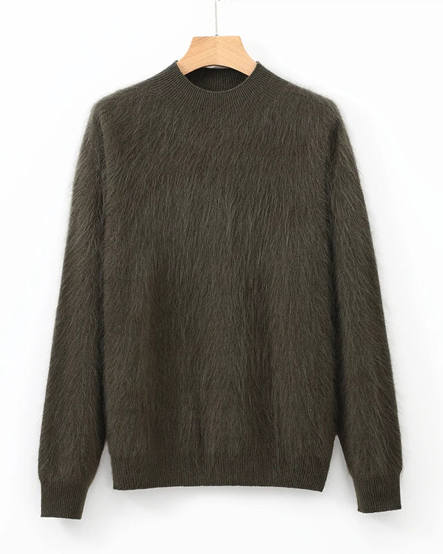 Soft Cashmere Mock-Neck Sweater