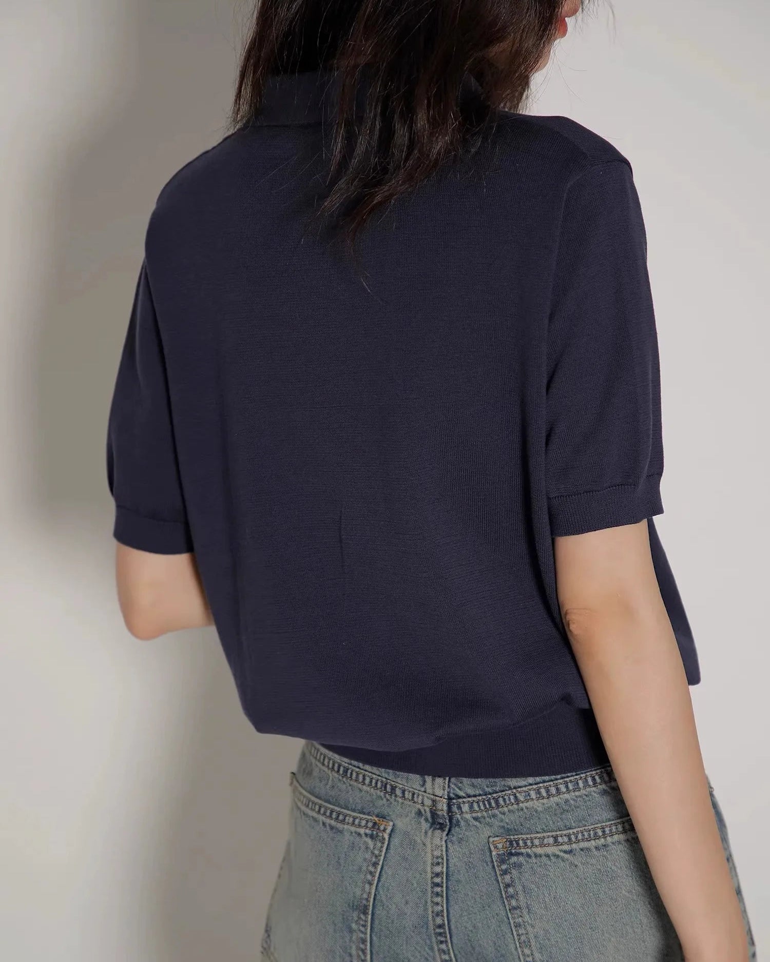 Ice Silk Knitted Polo Shirt