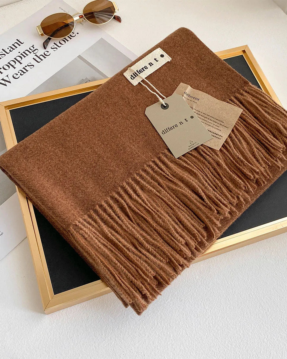 Faux Cashmere Thick Wrap Scarf in Colors