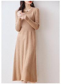 Merino Wool Knitted Sweater Dress