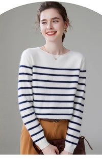 Classic Stripped Cashmere Sweater