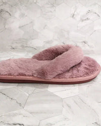 Velvet Thickened Plush Indoor Flip-Flops