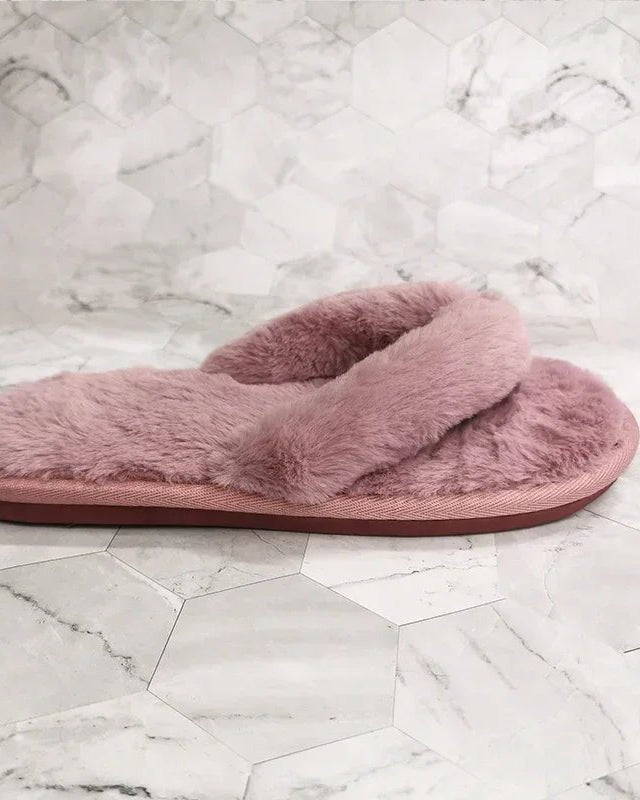 Velvet Thickened Plush Indoor Flip-Flops