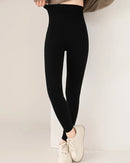 100% Merino Wool Seamless High-Waist Knit Leggings