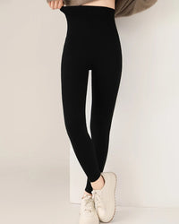 100% Merino Wool Seamless High-Waist Knit Leggings