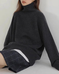 Cashmere Turtleneck Loose Thick Sweater