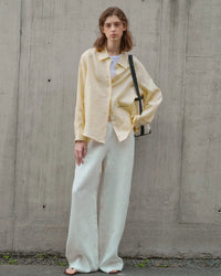 Linen Embroidered Loose Long-Sleeve Shirt