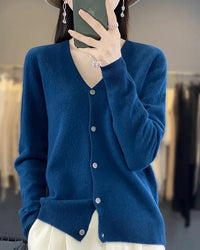 Merino Wool V-Neck Cardigan