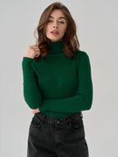 Knitted Basic Turtleneck Sweaters