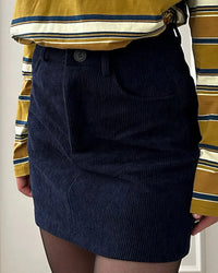 Corduroy Slim-Fit Mini Skirt