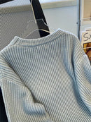 Round-Neck Oversized Knitted Pullover