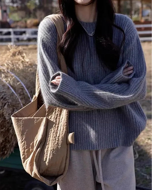 Luxe Cashmere Round Neck Pullover