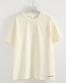 Loose Cotton Knit O-Neck Tee
