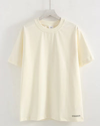 Loose Cotton Knit O-Neck Tee