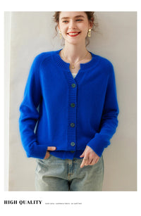 Cashmere Knitted Short Cardigan