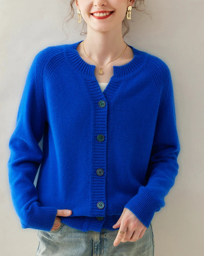 Cashmere Knitted Short Cardigan