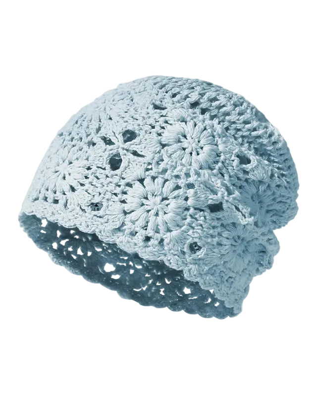 Its lightweight, breathable structure sits gently on the head without weight or restriction, while the intricate lace-like weave catches the light beautifully. 