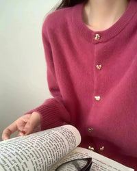 Heavyweight Cashmere Love Buckle Cardigan