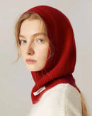 Wool balaclava beanie — a cozy knit hat with full head and neck coverage, perfect for winter outdoor wear.