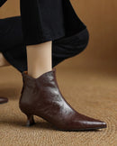 Retro Pointed-Toe Fashion Chunky Heel Ankle Boots