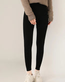 100% Merino Wool Seamless High-Waist Knit Leggings