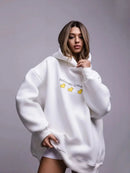 Oversized Ducks Printed Hoodie